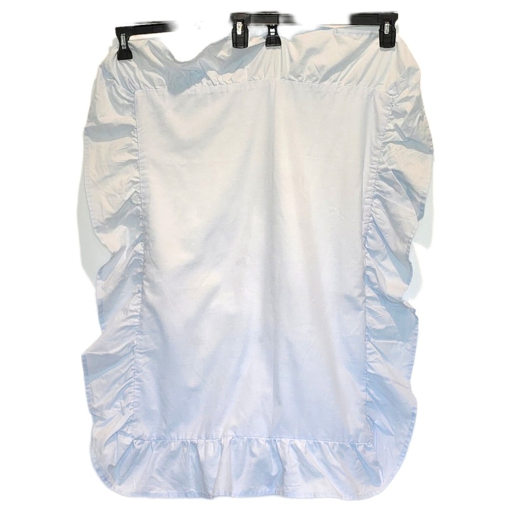 Light Blue Ruffled Standard Pillow Shams Cotton Blend Shabby Chic Cottagecore 2